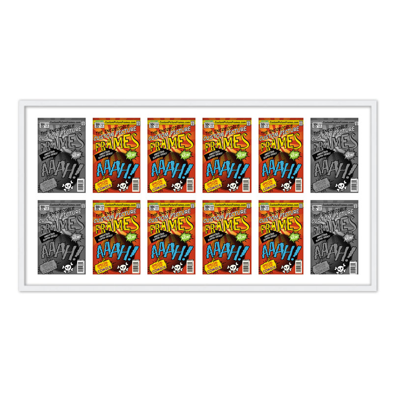 Cadre photo, 7,125 po x 10,5 po, Blanc / blanc