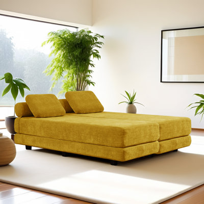 Convertible Daybed - Fold Out Sleeper With Queen Size Mattress