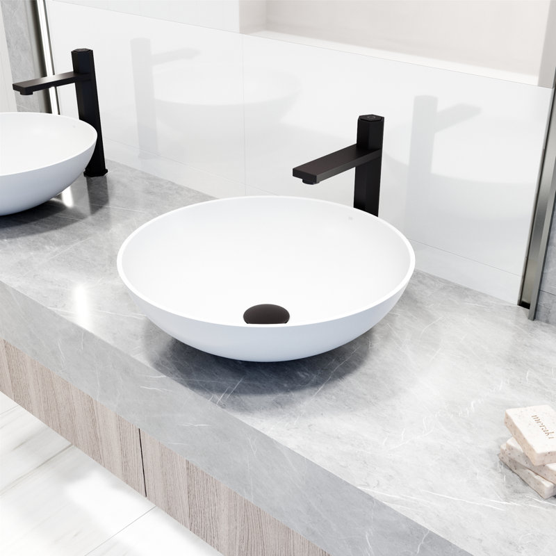 Nova 10" H Single Handle Vessel Sink Bathroom Faucet, Matte Black