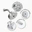 Pomme de douche ronde de remplacement 10 fonctions 5 pouces avec bras et bride-120265581