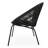 Outdoor Seat With Metal And Weave Sleek In Black Frame