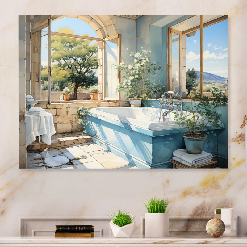 Décoration murale en métal pour salle de bain, H 24 po x l 32 po