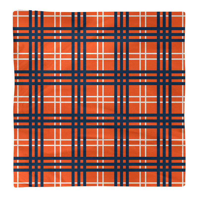 Serviette de luxe Denver football, Orange / blanc / bleu, 22 po x 22 po, Coton