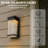 1-light H12 In Modern Seeded Glass12w Integrated Led Outdoor Wall Sconce With Dusk To Dawn Sensor In Matte Black For Porch Patio