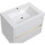 Ensemble de meuble-lavabo flottant mural blanc brillant