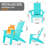 Modern All Weather Outdoor HIPS Plastic/Resin Adirondack Chair Fire Pit Chairs Oversized Patio Chair With Cup Holder(Four SETS)-114509171