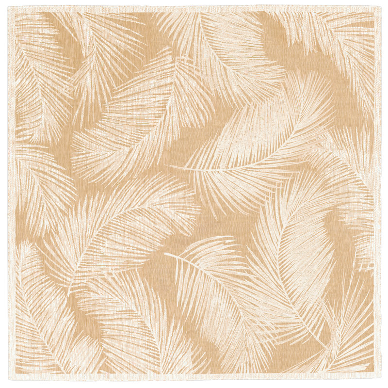 Adal Floral Indoor / Outdoor Rug, Square 7'10"