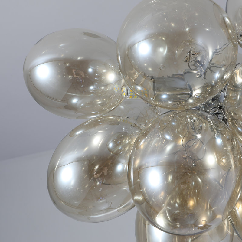 Hecker 3 - Light Dimmable Glass Globe Chandelier
