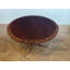 42" Round Banded Mahogany Table