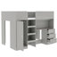 Lit mezzanine en bois avec garde-robe intégré-2124814227