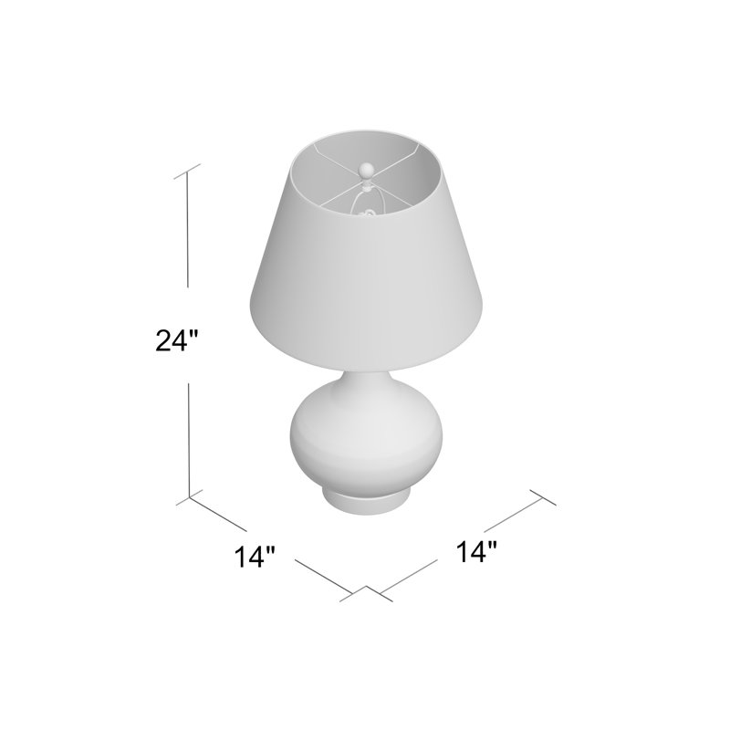 Akeim Glass Table Lamp, Silver