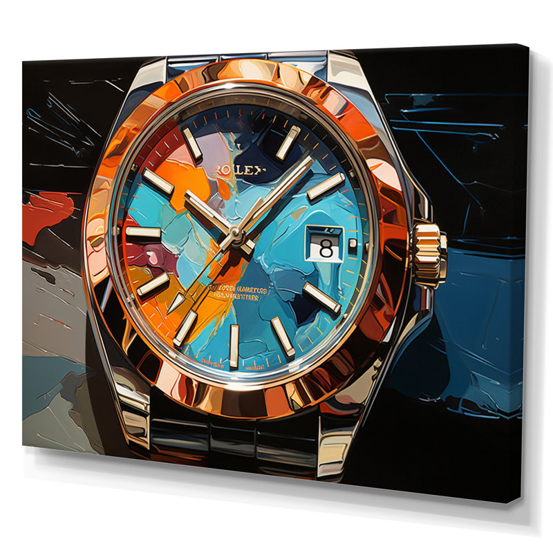 " Luxury Watch Bronze Infinity I ", Wrapped Canvas, 12" H x 20" W x 1" D