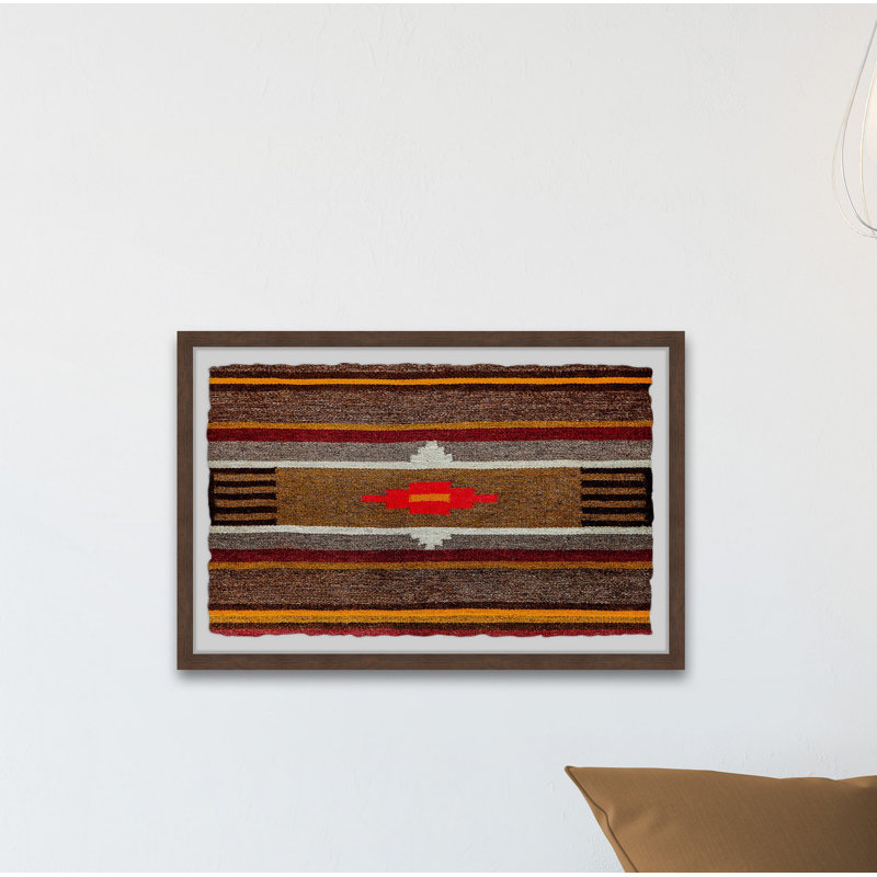 Brown Lines - Single Picture Frame Print, 20cm H x 30cm W x 3.81cm D