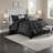 Elegant 7-piece Cal King Bedding Set, 100% Polyester, Tufted Design For Modern Bedrooms