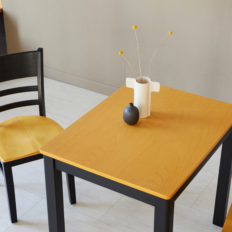 Table de salle à manger Charlynn, Chêne / noir