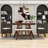 Damu 6 - Piece Dining Set, Dining Table with Storage Shelf and Bench and 4 Chairs-1664202796-1664202799