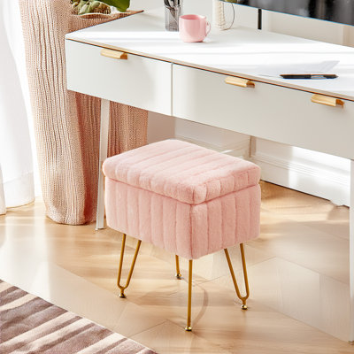 Tabouret de coiffeuse avec rangement, petit repose-pieds, siège avec tabourets de maquillage, petite table basse, 