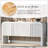 63-Inch Wave-Pattern Console Table With 4 Doors And Adjustable Shelf,Curved Design Sofa Table Behind Couch,Rustic Narrow Entryway Table For Living Room, Foyer And Hallway-1536735833