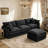 3-Seater Comfy Cloud Couches With Movable Ottoman-126353268