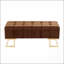 Banc de rangement en acier doré-1244226178