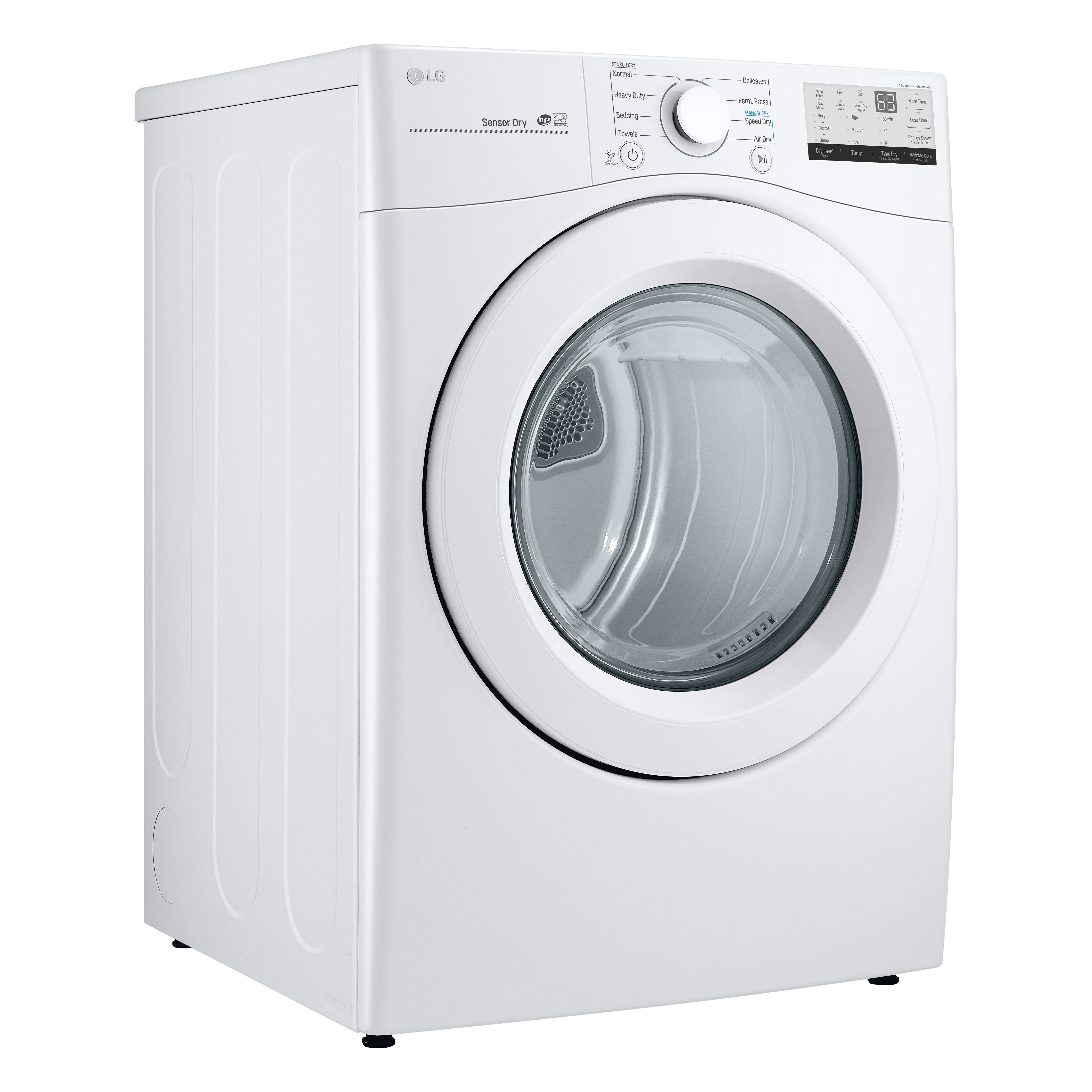 Homhougo 2.65 Cubic Feet Electric Dryer with Sensor Dry White