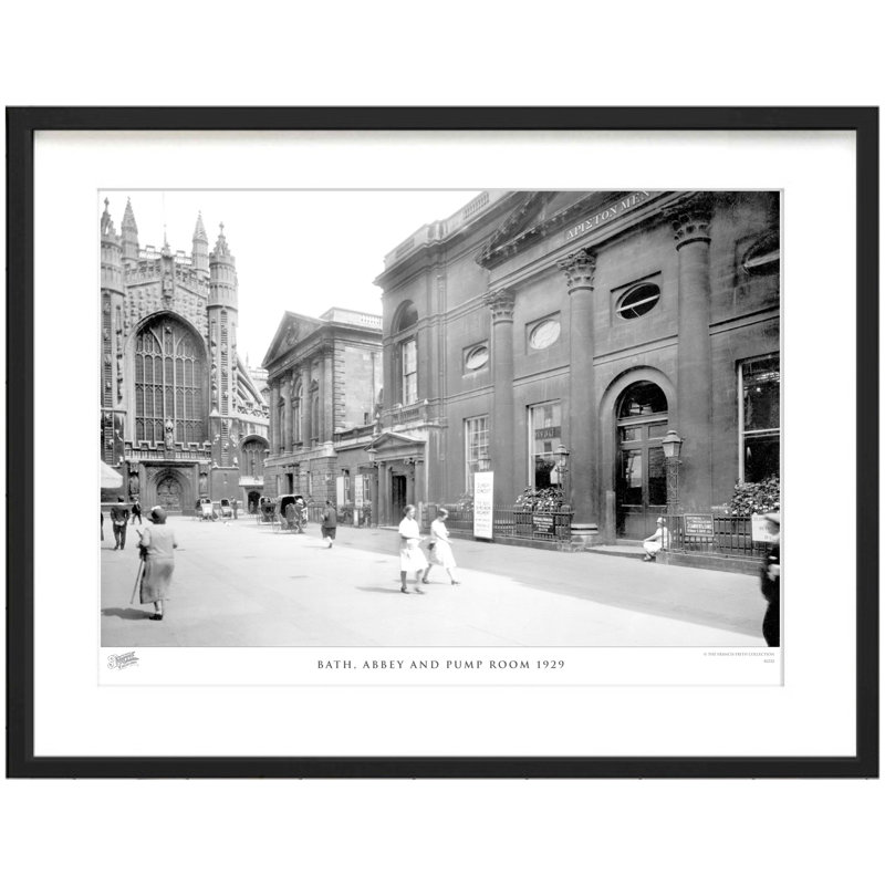 Bath, Abbey And Pump Room 1929 - Single Picture Frame Print, 28cm H X 36cm W x 2cm D