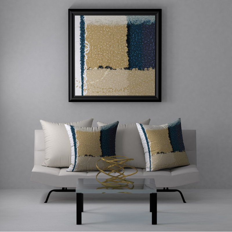 Abstract Reversible Throw Pillow, 24" x 24"