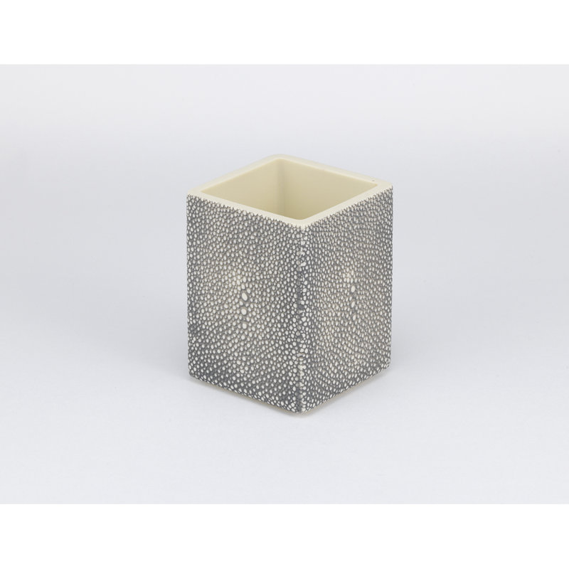 Samurai Bathroom Accessory, Shagreen  Beige Gray