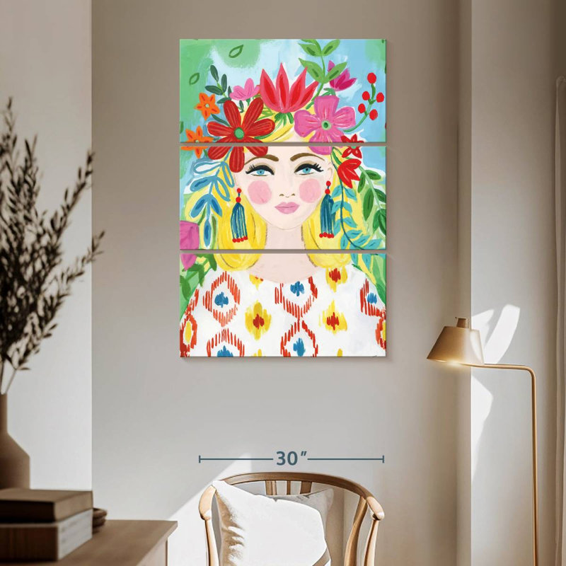 Leisha Boho Girl I, 65" H x 42" W