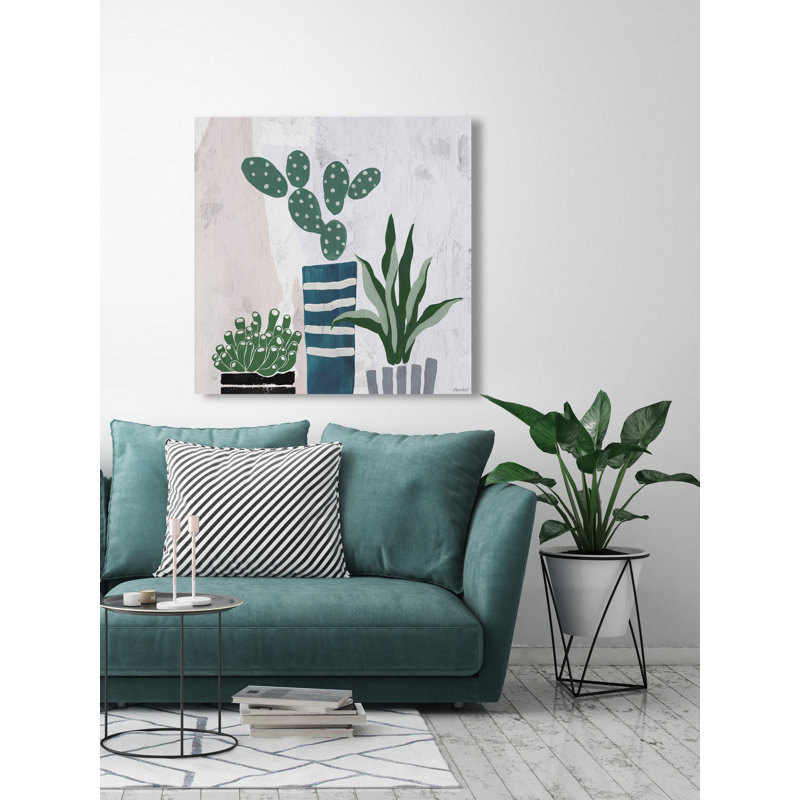 Reproduction d’art sur toile tendue « Potter plants », H 32 po x l 32 po x P 1,5 po