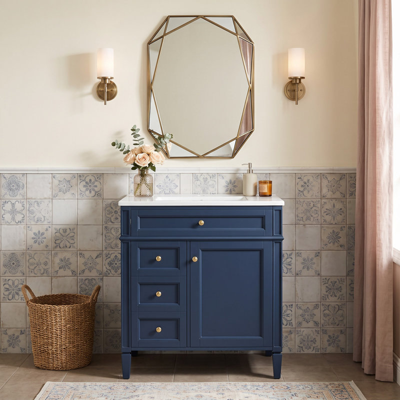 30" Single Bathroom Vanity Set, Blue