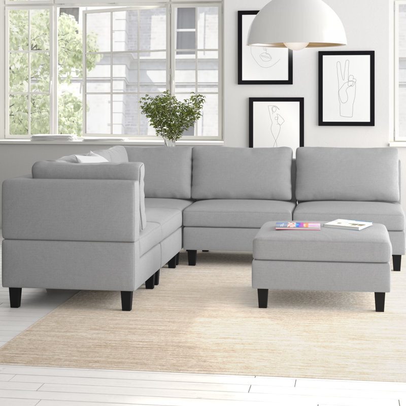 Wodella 3 - Piece Living Room Set, Light Grey
