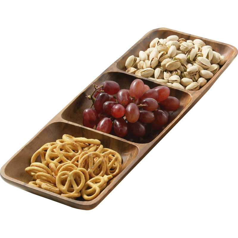 Alpen Home Flaherty Wood Divided Serving Dish