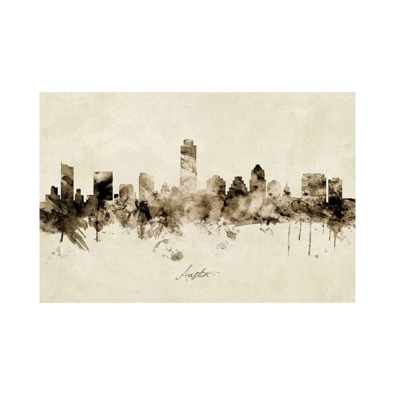 Austin Texas Skyline by Michael Tompsett - Wrapped Canvas Print, 66.04 cm H x 45.72 cm W x 3.175 cm D