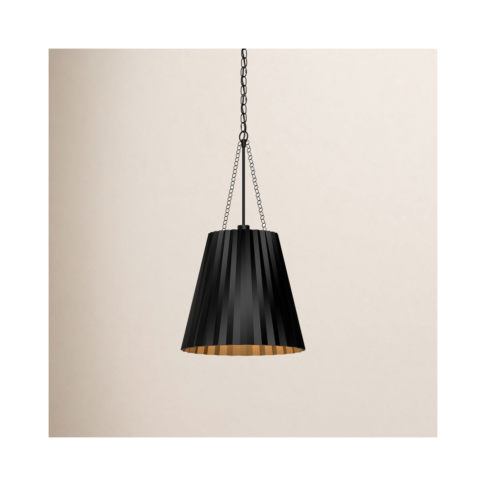 Tindra Single Light Metal Pendant, 27.25" H x 16" W x 16" D, Matte Black