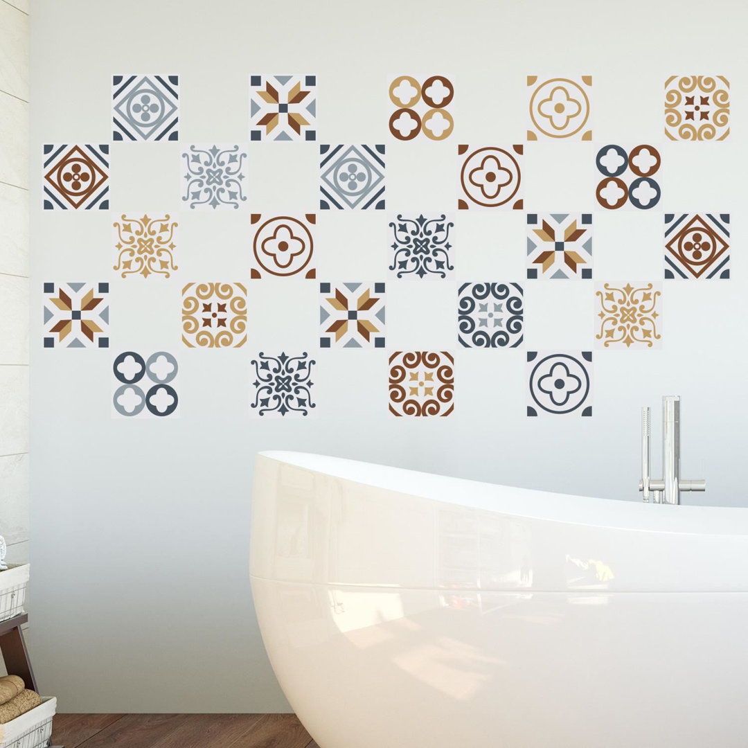 Azulejo 10cm x 10cm PVC Peel & Stick Mosaic Tile