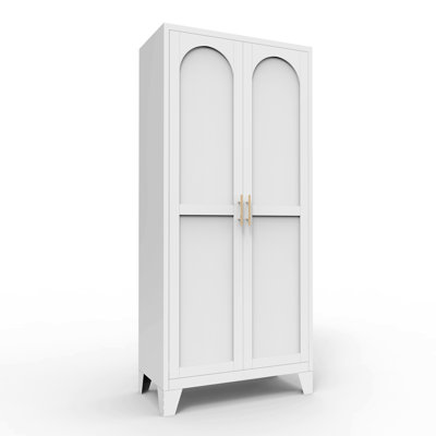 Metal Storage Cabinet With Adjustable Shelves For Bedroom, Living Room