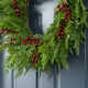 3-Piece 24"D Christmas Greenery PE Dripping Cedar Wreath And 9Ft Garland Set