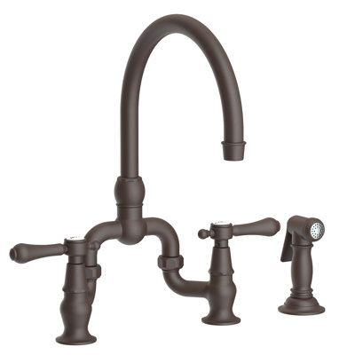 Chesterfield Kitchen Bridge Faucet with Side Spray