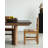 Black rectangular solid wood dining table