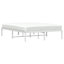  Cadre de lit en métal sans matelas blanc 47,2 po x 78,7 po-436175240-436175245