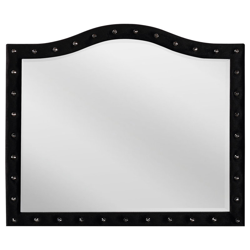Commode et miroir Manvik, Noir, noir, noir, noir