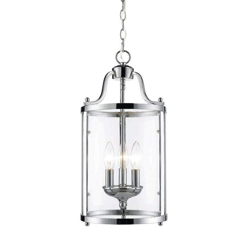 Aarav 3 - Light Lantern Pendant, Chrome