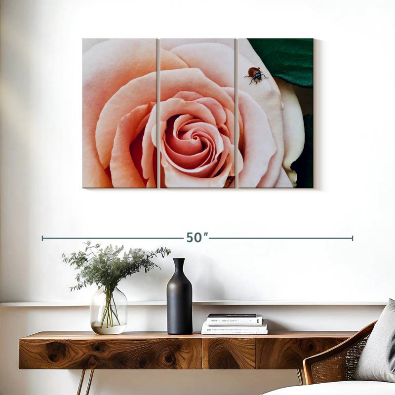 Ladybug On A Rose II, 24" H x 38" W