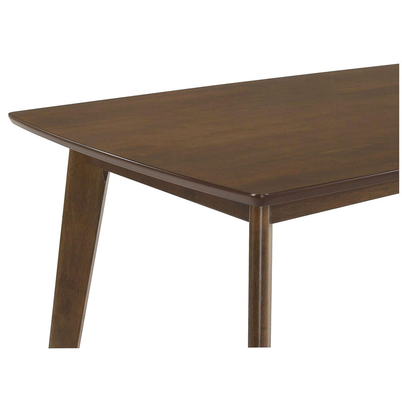 Retro Chestnut Dining Table with Angled Legs, 30"H x 47.25"L x 29.5"W, Brown, Wood