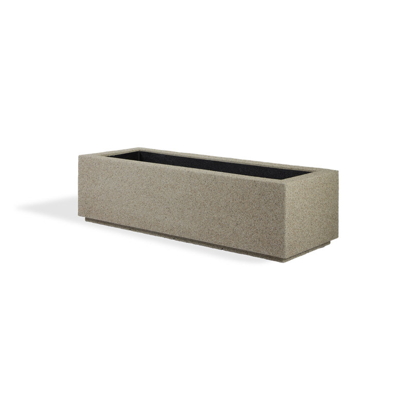 Boîte à fleurs Gita, Granit de grès, H 12 po x l 46 po x P 17 po
