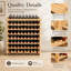 Natural Bamboo 72-Bottle 8-Tier Stackable Modular Wine Rack Display Shelf Large Capacity Wine Storage Organizer for Home Bar Kitchen Wine Cellar Elegant Space Saving Bottle Holder for Collectors Restaurants and Entertaining Use