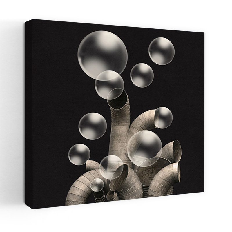 Bubble Machinery Modern Surreal Abstract Wall Art, 18" H x 18" W