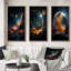 «Galaxies Planets», 3 pièces sur toile-1179784910-1179784911