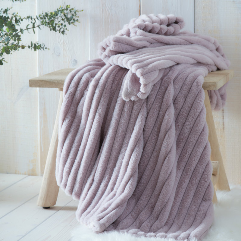 Morritz Throw Blanket, Mauve